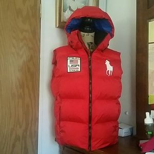 Men Ralph Lauren Polo hooded vest